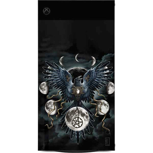 Crow and Moon Phases by Sarah Richter XBox Series X Digital Edition Console Skin